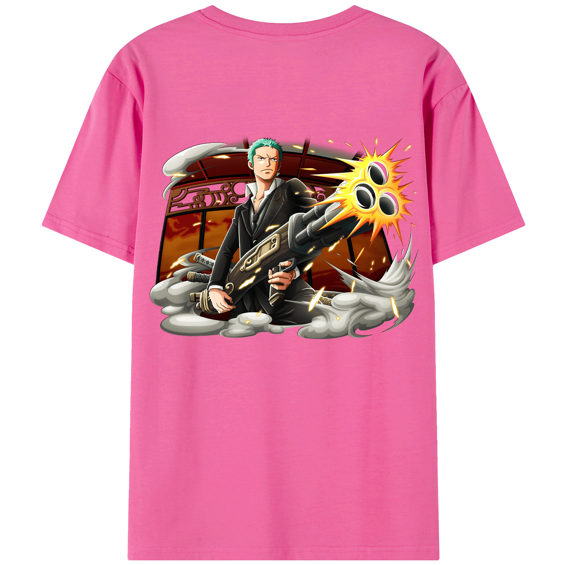 ワンピース ロロノア・ゾロ ONE PIECE Roronoa Zoro レディース半袖Tシャツ(バックプリント)
